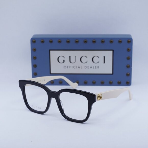 FINAL PRICE NEW GUCCI GG0958O 005 BLACK AND WHITE EYEGLASSES - Picture 1 of 10